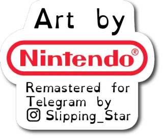 ⭐️ Art by
Nintendo
Remastered for Telegram by
@Slipping_Star nintendo, stiker, telegram, fanmade, seni telegram sticker