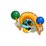 🥳 Skelett, Maracas, Sombrero, Tag der Toten, Schädel, Musik telegram sticker