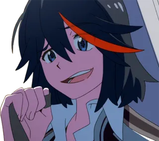 😌 Ryuko Matoi Kill la Kill Anime, Cartone animato, Personaggio, Kill la Kill, Ryuko Matoi whatsapp sticker