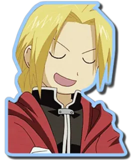 😌 Edward Elric Fullmetal Alchemist อนิเมะ, มังงะ, การ์ตูน, สติกเกอร์, เอ็ดเวิร์ด เอลริค, แขนกลคนแปรธาตุ telegram sticker