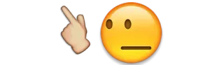 🤔 Emoji, Dedo corazón, Ofensivo telegram sticker