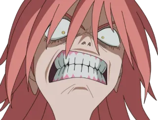 😠 Anime, Visage, En colère, Expression, Dessin animé, Animé telegram sticker