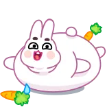 🥕 兔子, 胡萝卜, 可爱, 动物, 贴纸 whatsapp sticker