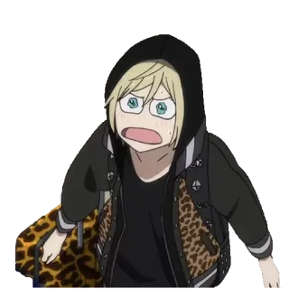 😍 Yuri Plisetsky Yuri!!! on Ice Аниме, Манга, Юрий Плисецкий, в шоке, удивлен, Yuri on Ice whatsapp sticker