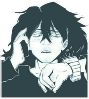 🕒 Shota Aizawa My Hero Academia 00:11 anime, pro hero, eraser head, my hero academia, shota aizawa telegram sticker