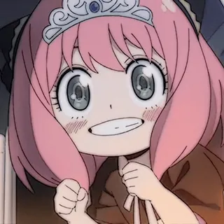 🥜 Anya Forger Spy x Family Anime, Spy x Family, Anya Forger, Principessa, Personaggio whatsapp sticker