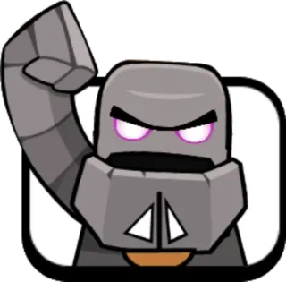 🗿 Golem Clash Royale видеоигра, персонаж, камень, мобильная игра telegram sticker