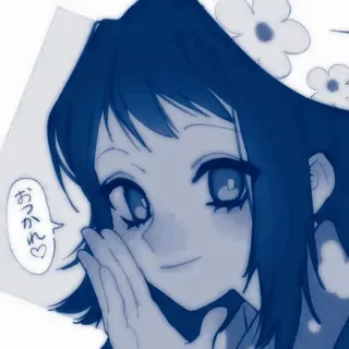 ✉️ おつかれ♡ Anime, Dziewczyna, Kawaii, Kwiaty, Słodkie, Japoński telegram sticker