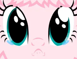 🤯 pony, pink, crying, sad, cartoon, eyes, tears telegram sticker