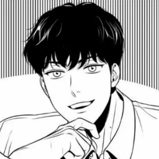 💸 Mann, Anime, Manga, Schwarzweiß, Porträt, Illustration telegram sticker