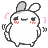 ☺️ coelho, fofo, animal, adesivo, desenho animado telegram sticker
