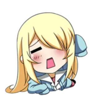 😩 Anime, Manga, Chibi, Cartoon, Niedlich, Kawaii, Blond, Mädchen whatsapp sticker