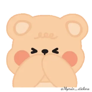 🐻 niedźwiedź, słodki, kreskówka, zwierzę, uroczy, naklejka telegram sticker