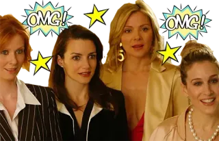 🥵 OMG! fernsehen, frauen, freundschaft, omg, sex and the city telegram sticker
