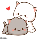♥ kucing, cinta, imut, menggemaskan, hewan, kartun whatsapp sticker