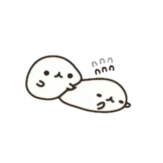🍥 słodkie, kawaii, kreskówka, przyjaźń, foka telegram sticker