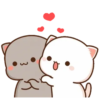 ⭐ cats, love, cute, kawaii, hearts, adorable telegram sticker