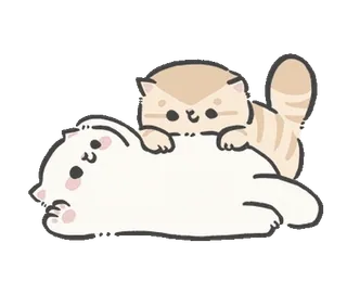 ⭐ kat, kitten, schattig, dieren, huisdier, cartoon, sticker telegram sticker
