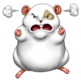 😤 hamster, angry, cartoon, cute, animal, rodent telegram sticker