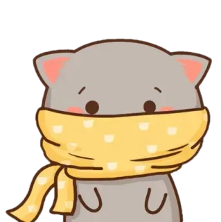 ✨ mèo, khăn quàng cổ, dễ thương, động vật telegram sticker