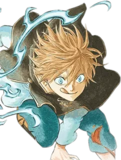 😛 Yuno Black Clover anime, manga, magic, wizard, shonen whatsapp sticker