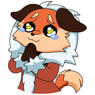 🥺 filhote, cachorro, desenho animado, animal, fofo, implorando, chorando telegram sticker