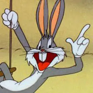 💡 Bugs Bunny dessin animé, lapin, lapin, joyeux, animé telegram sticker
