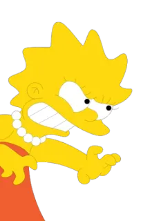 😠 Lisa Simpson The Simpsons lisa simpson, simpsons, cartoon, angry, gritting teeth telegram sticker