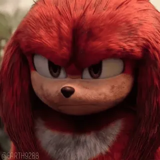 😡 Knuckles Sonic the Hedgehog Knuckles, Sonic, Videospiel, Charakter, Cartoon, Fiktiv telegram sticker