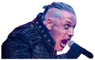 😲 Till Lindemann cantante, música, hombre, micrófono, Rammstein whatsapp sticker