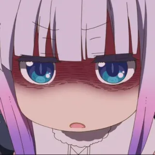 🍥 Kanna Kamui Miss Kobayashi's Dragon Maid Anime, Wütend, Süß, Kanna Kamui, Dragon Maid, Kanna, Genervt telegram sticker