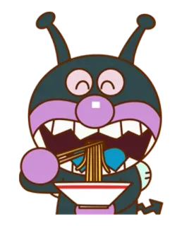 🐼 Kreskówka, Potwór, Makaron, Jedzenie, Żywność, Anime telegram sticker