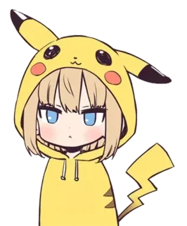 😠 Anime, Pikachu, Lucu, Gadis, Kartun, Pokémon telegram sticker