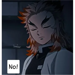 💥 No! Anime, Manga, Personnage, Non, Expression whatsapp sticker