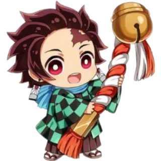 🔔 Tanjiro Kamado Demon Slayer Anime, Chibi, Tanjiro, Demon Slayer, Manga, Kawaii, Cartoon whatsapp sticker