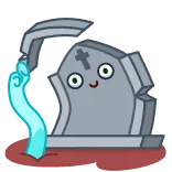 👋 墓石, 幽霊, ハロウィーン, 漫画, 墓, 不気味, ホラー whatsapp sticker