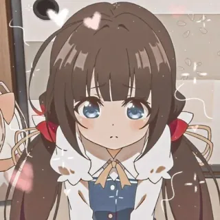 💗 Anime, Lindo, Chica, Dibujo animado, Personaje telegram sticker