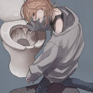 🚽 sick, vomit, illness, toilet, puking telegram sticker