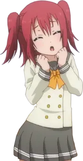 🤗 anime, girl, school uniform, cartoon, character telegram sticker