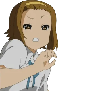 🤢 anime, menina, chocada, desenho animado telegram sticker