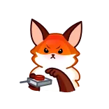 Red Fox whatsapp stickers