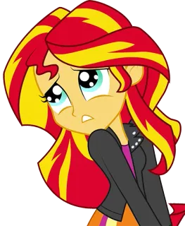 😇 Sunset Shimmer My Little Pony カートゥーン, ポニー, サンセットシマー, アニメ, エクエストリア・ガールズ whatsapp sticker