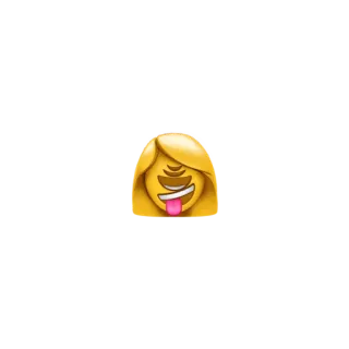 😜 Emoji, Femme, Blonde, Langue, Loufoque, Visage whatsapp sticker