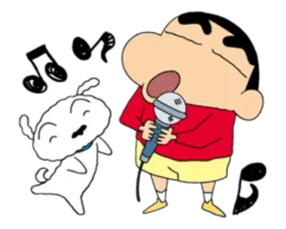 🎙 Shin-chan Crayon Shin-chan Shin Chan, Anime, Perro, Dibujos animados, Anime japonés telegram sticker