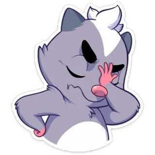 🤦‍♂️ Stinktier, Cartoon, Süß, Tier, Verlegen, Facepalm telegram sticker