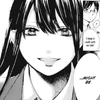 🖤 Ah.
I think it really suits our club.
...MIGHT BE Mangá, Anime, Retrato, Mulher, Adolescente telegram sticker