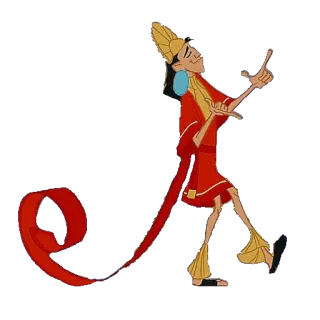 🚶 Kuzco The Emperor's New Groove ตัวลามะ, การ์ตูน, ดิสนีย์, จักรพรรดิ, ตลก telegram sticker