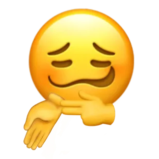 🥵 emoji, fingers, pointing, shy telegram sticker