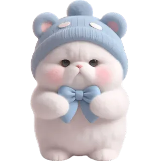 😠 可爱, 猫, 卡通, 动物, 毛茸茸, 卡哇伊, 贴纸 telegram sticker