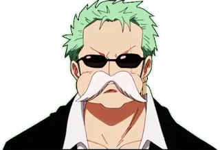 😎 Zoro anime, one piece, character, cartoon telegram sticker